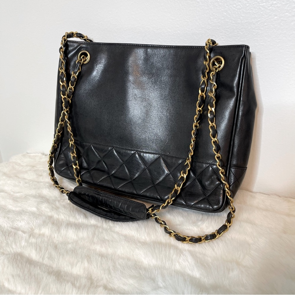 Chanel Vintage Shopping Tote Lambskin Medium